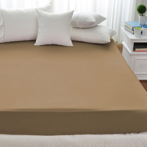 Cozy inn  雙人  簡單純色-咖啡-200織精梳棉床包 100%精梳棉,床包,精梳棉床包,咖啡,雙人