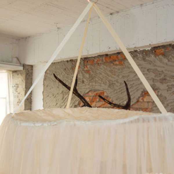 LAMINA 公主緹花蕾絲圓形睡簾 