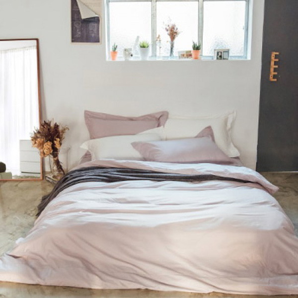 LAMINA  雙人  純色-灰芋紫 100%精梳棉四件式被套床包組 100%精梳棉,薄被套,被套床包組,精梳棉床包組,純色-灰芋紫,雙人