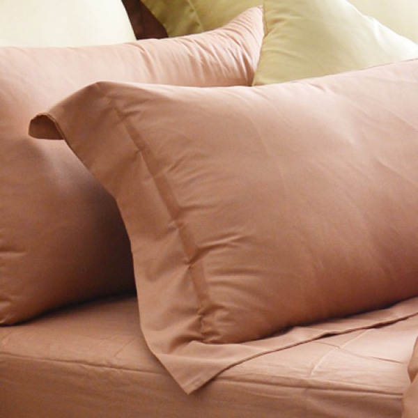 Cozy inn  簡單純色-梅子咖-200織精梳棉枕頭套-2入 100%精梳棉,精梳棉枕頭套,枕套