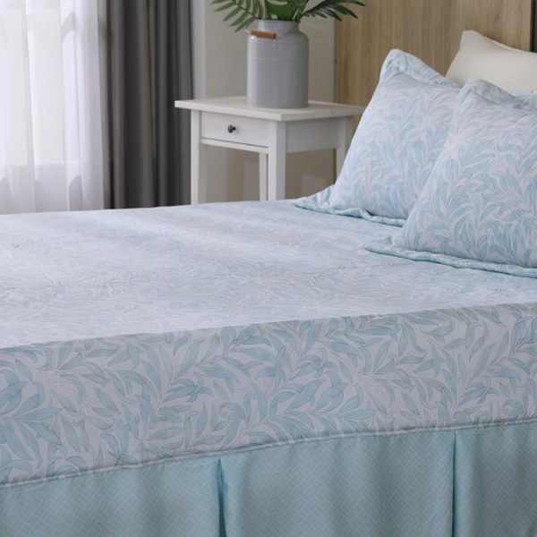 Cozy inn  雙人 湖綠蔓草 100%萊賽爾天絲枕套床包組 100%萊爾賽天絲,枕套床包組,台灣精緻,專櫃私花,雙人,湖綠蔓草