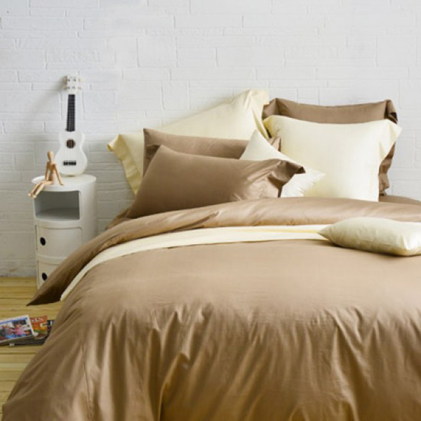 Cozy inn  雙人  簡單純色-咖啡-200織精梳棉薄被套床包組 100%精梳棉,薄被套,被套床包組,精梳棉床包組,咖啡,雙人