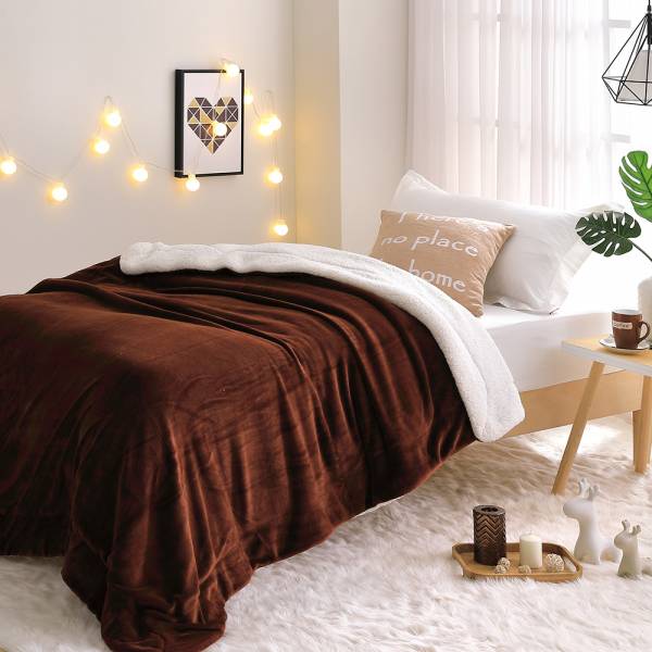 LAMINA 法蘭羊羔絨暖暖被_可可咖 法蘭羊羔絨毯,暖暖毯,法蘭羊羔冬毯