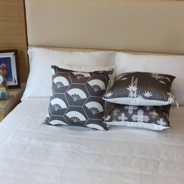 LAMINA日系綠和風抱枕-舞扇 尺寸:45*45CM 