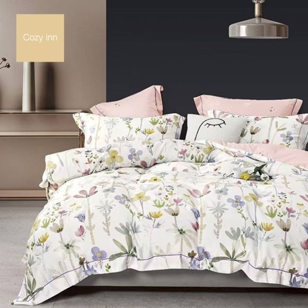 Cozy inn 夏日風 加大 頂級60支100%天絲四件式兩用被套床包組 天絲床包組,被套床包組,天絲被套床包組