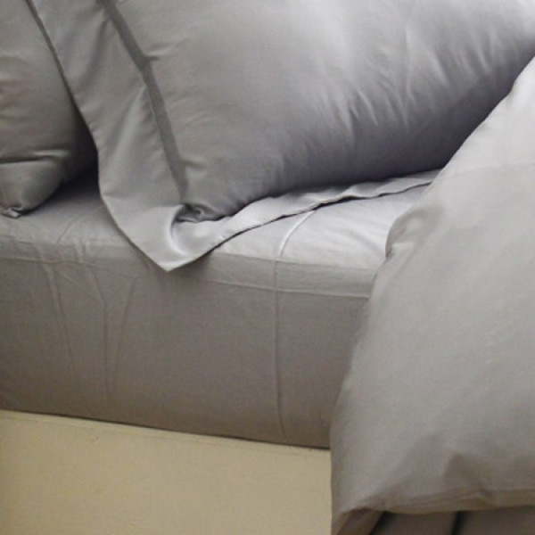 Cozy inn  加大 極致純色-淺灰-300織精梳棉床包 100%精梳棉,床包,精梳棉床包,淺灰,加大