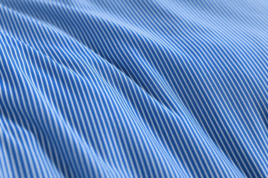 LAMINA涼感針織條紋單人被套-藍 