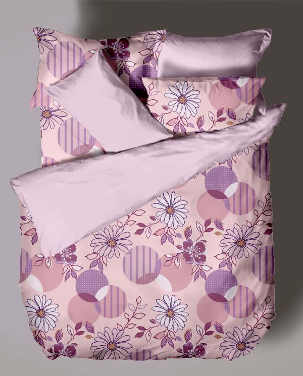 LAMINA混紡加大床包枕套三件組-幻想曲粉 