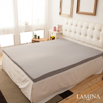 LAMINA條紋波浪8cm竹炭記憶床墊-雙人 床墊.記憶床墊.MIT台灣製造