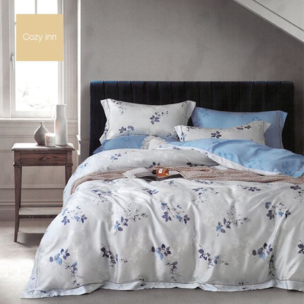 Cozy inn 雲華 雙人 頂級60支100%天絲四件式兩用被套床包組 天絲床包組,被套床包組,天絲被套床包組