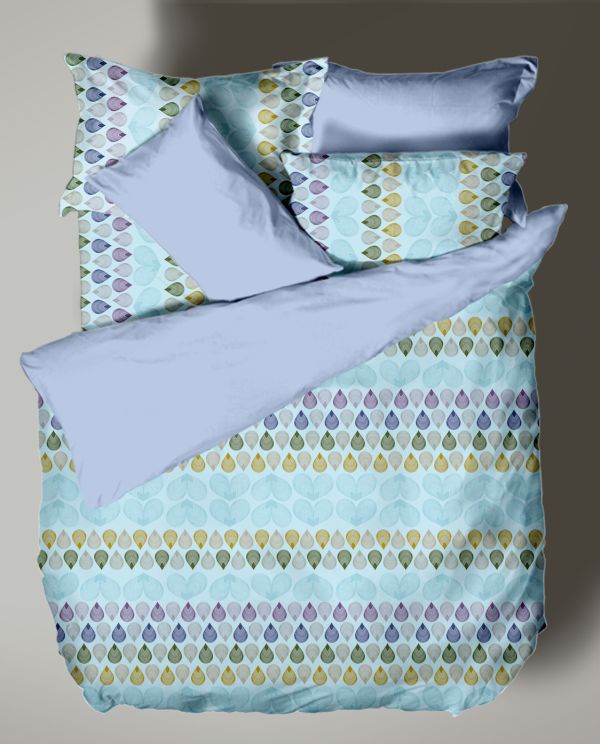 LAMINA 尋寶(藍) 雙人 100%純棉床包枕套三件組 