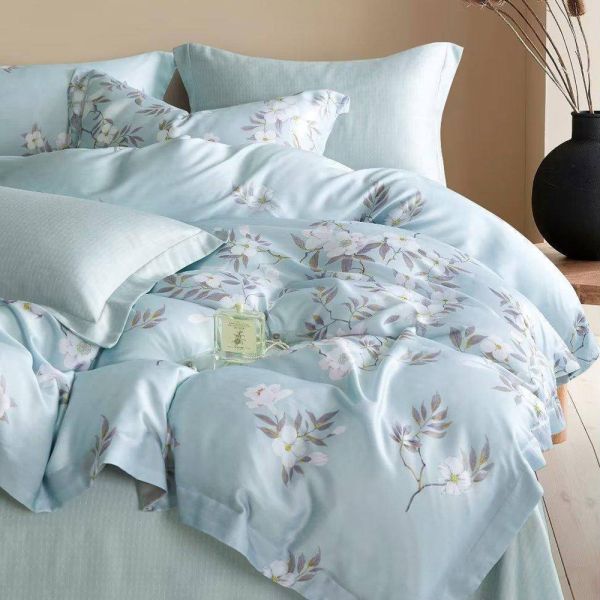 LAMINA 西湖曲-藍 雙人 頂級60支100%天絲四件式兩用被套床包組(多款任選) 天絲床包組,被套床包組,天絲被套床包組