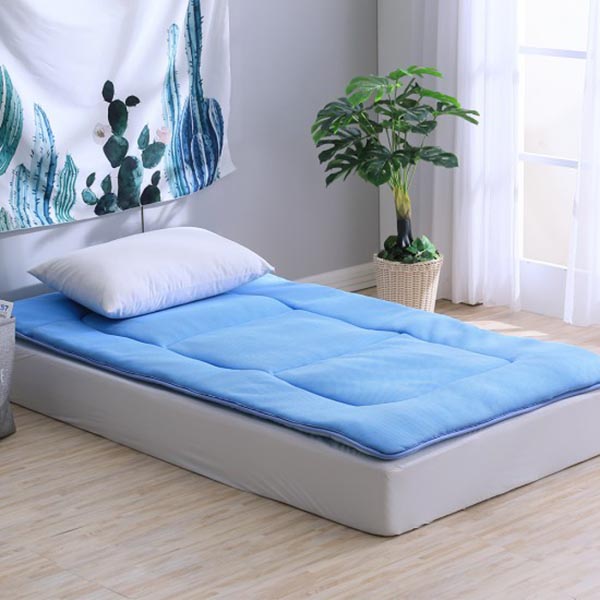 LAMINA 單人加大 3D氣對流日式床墊-藍 透氣床墊,5公分,三折收納床墊,兩用床墊,單人加大床墊