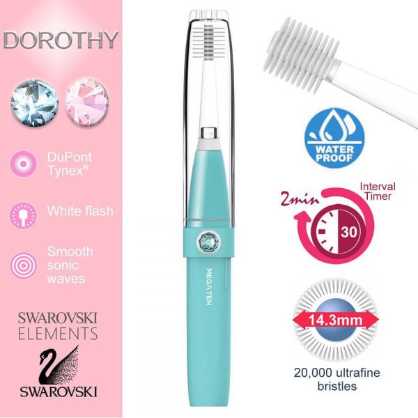 【VIVATEC】Dorothy360成人電動牙刷(藍) dorothy,VIVATEC,電動牙刷,360牙刷,施華洛世奇,SWAROVSKI