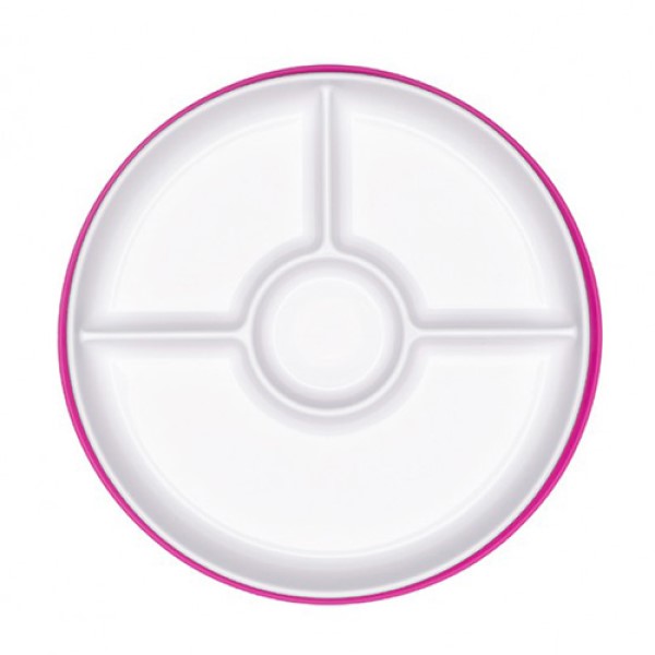 OXO 好吸力分隔餐盤-莓果粉 