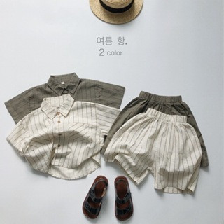 【現貨】日系休閒風！帥帥直條紋襯衫 