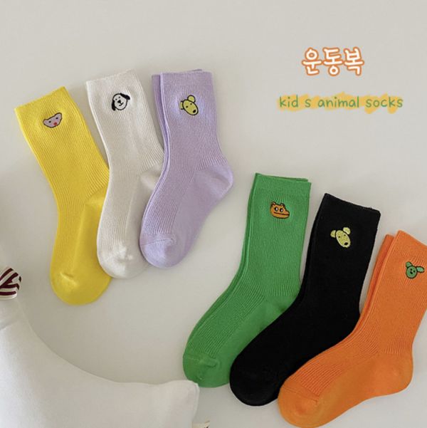 好閃夏天色系｜動物中筒襪 