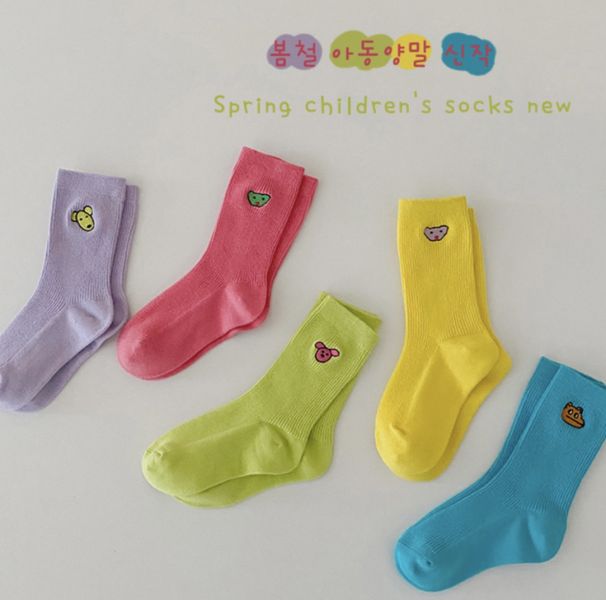 好閃夏天色系｜動物中筒襪 