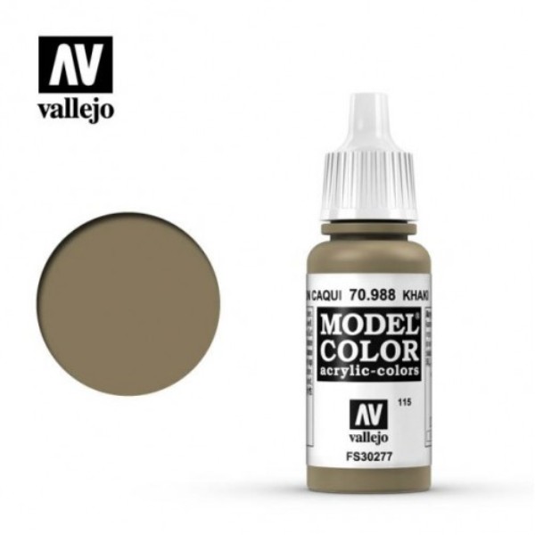 西班牙 Acrylicos Vallejo AV水性漆 模型色彩 115 #70988 卡其色 17ml 
