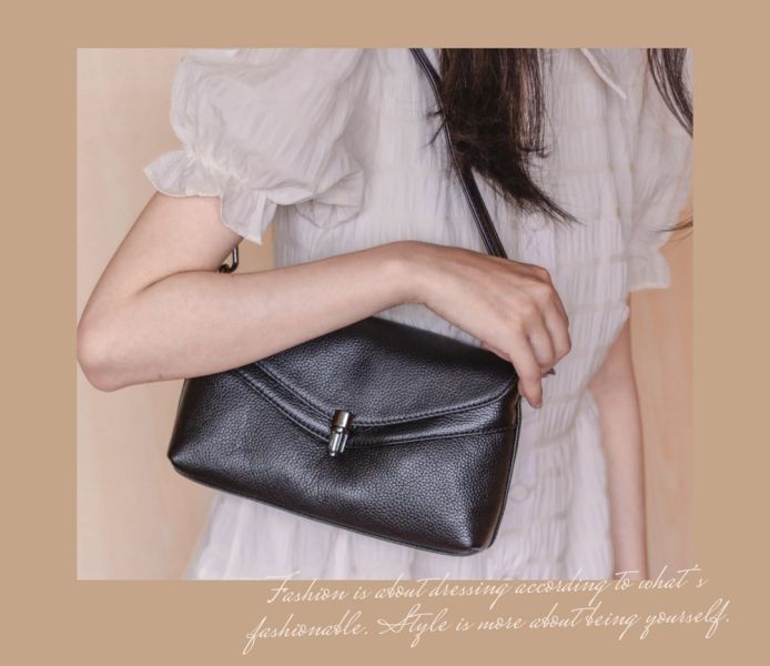 頭層牛皮雙背帶翻蓋肩背包女包【LB963】 