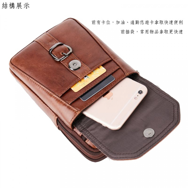 頭層牛皮3WAY肩背腰包男包【LB352】 真皮,腰包,手機包,男包,牛皮,腰掛包