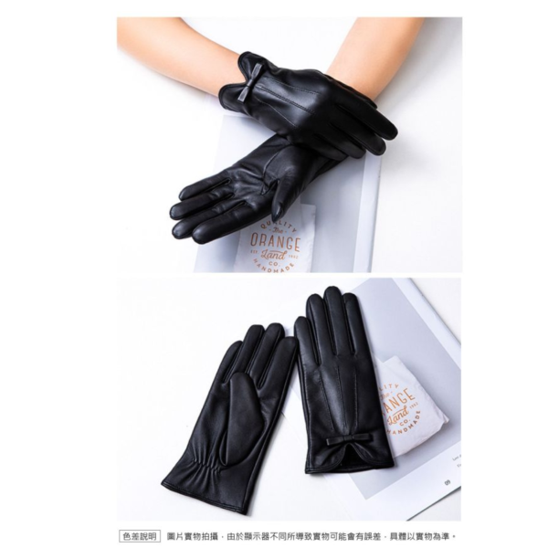 羊皮絨毛內襯可觸碰螢幕女士騎車手套【LGL12】 