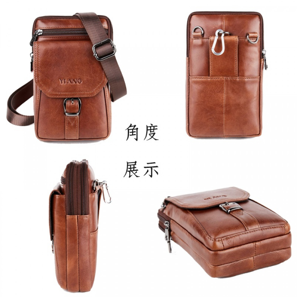 頭層牛皮3WAY肩背腰包男包【LB352】 真皮,腰包,手機包,男包,牛皮,腰掛包