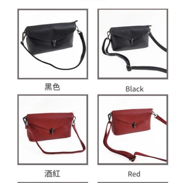 頭層牛皮雙背帶翻蓋肩背包女包【LB963】 