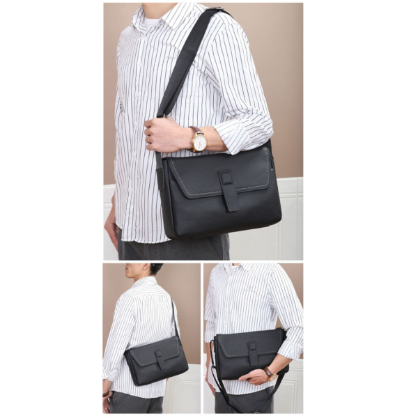 頭層牛皮翻蓋肩背包男包【LB1140】 
