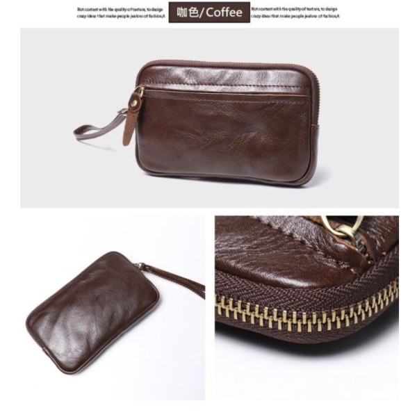 頭層牛皮手拿包男夾女夾【LH1058】 