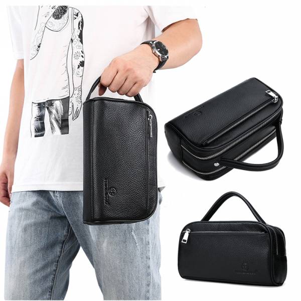 頭層牛皮休閒手提袋男包【LB355】 