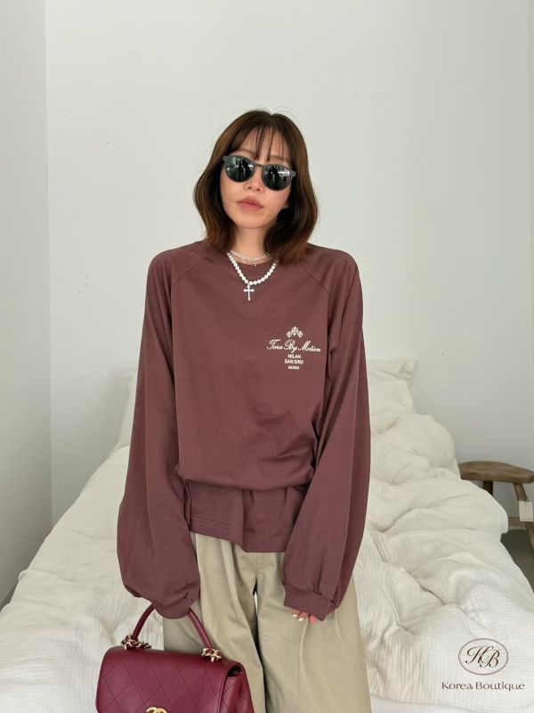 Fw49 秋季 字母標語長版上衣 可當下半身失蹤 