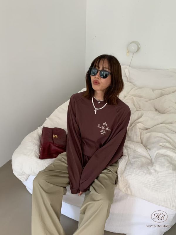 Fw49 秋季 字母標語長版上衣 可當下半身失蹤 