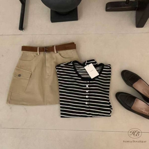 Fw23 秋季 附皮帶的口袋短裙 