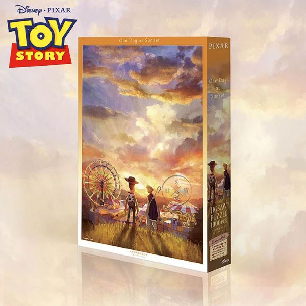 預購 迪士尼 玩具總動員 胡迪 牧羊女 夕陽 油畫拼圖1000片 皮克斯 日本製 