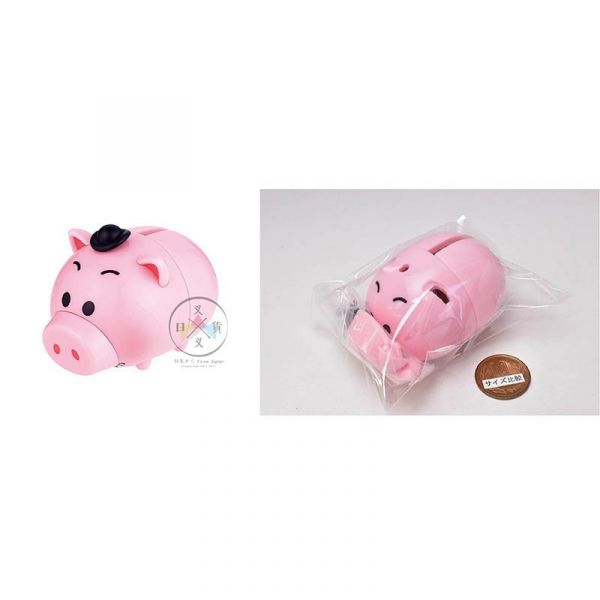 迪士尼 玩具總動員 火腿豬存錢筒附貼紙 環保扭蛋 公仔擺飾 皮克斯 4入組 