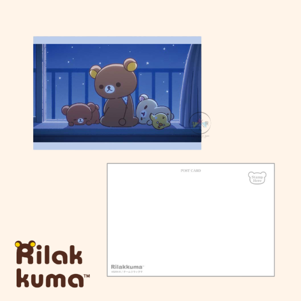 拉拉熊 懶懶熊 專賣店限定 動畫改編 騎重機 賞月光 絨毛玩偶娃娃 明信片 3選1 