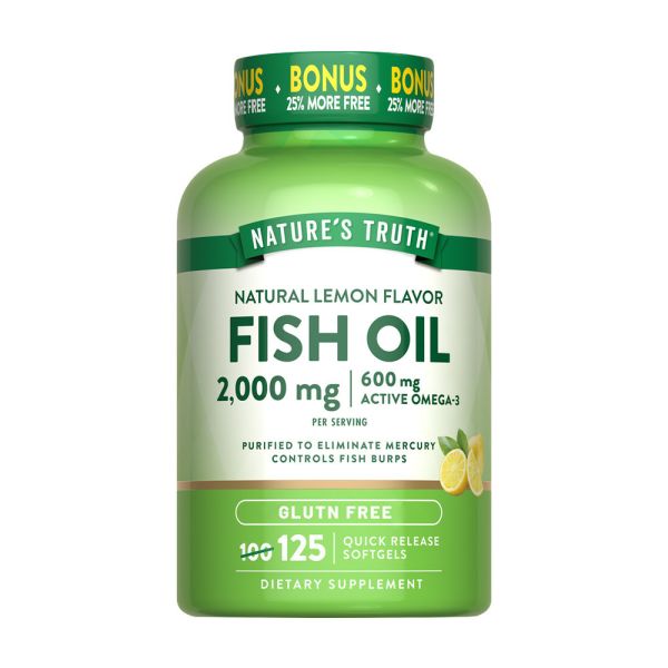 綠萃淨 TG型魚油檸檬味軟膠囊(125粒/瓶) 魚油,TG型魚油,Omega-3,EPA,DHA