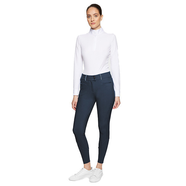 SAMSHIELD 女用馬褲 (止滑全皮/高腰/深藍色) 