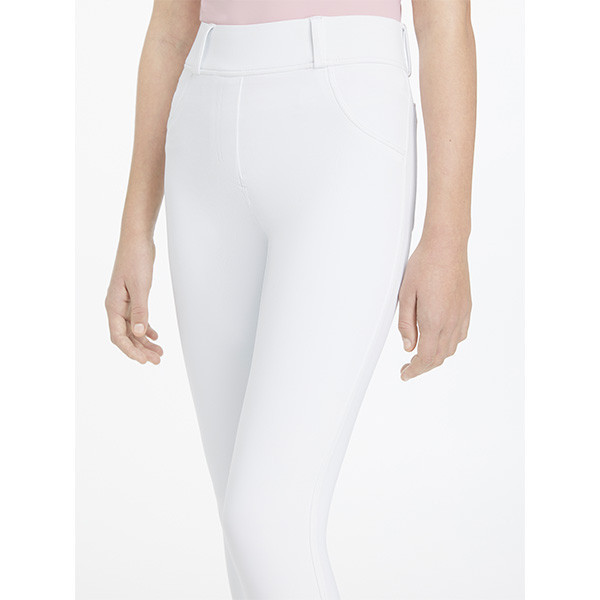 LeMieux 童用馬褲 (全皮止滑/彈力腰/白色) 