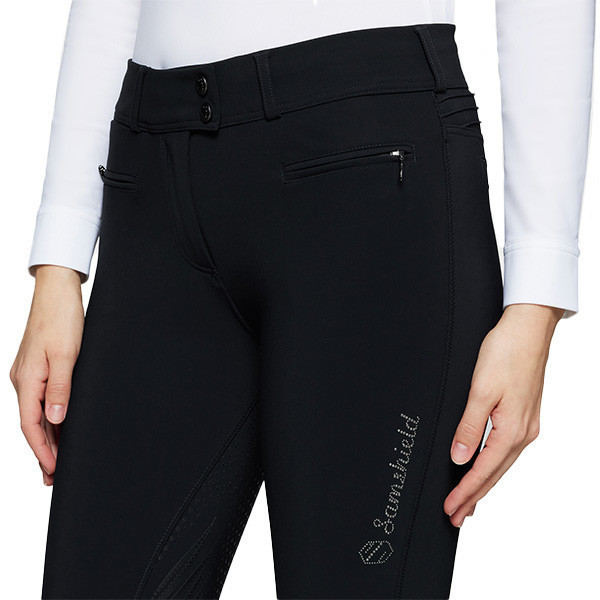 SAMSHIELD 女用馬褲 (止滑全皮/高腰/黑色) 