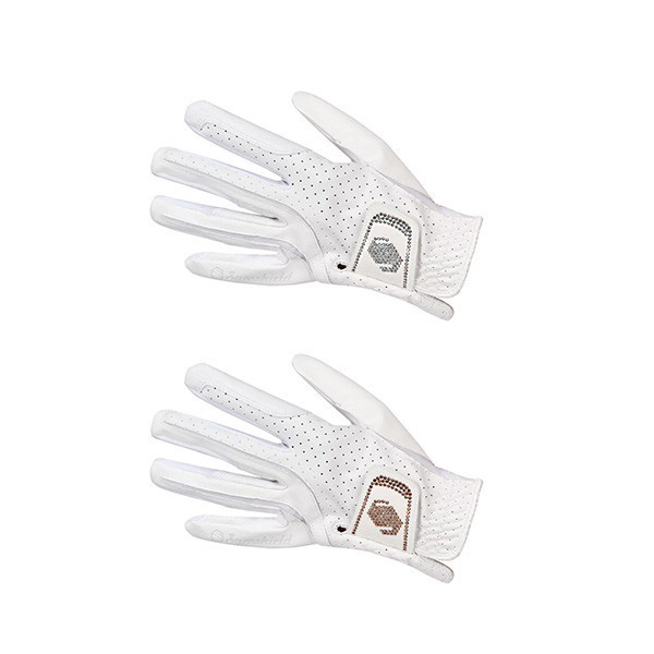 SAMSHIELD﻿ 騎馬手套 (碎鑽/止滑透氣/白色) 