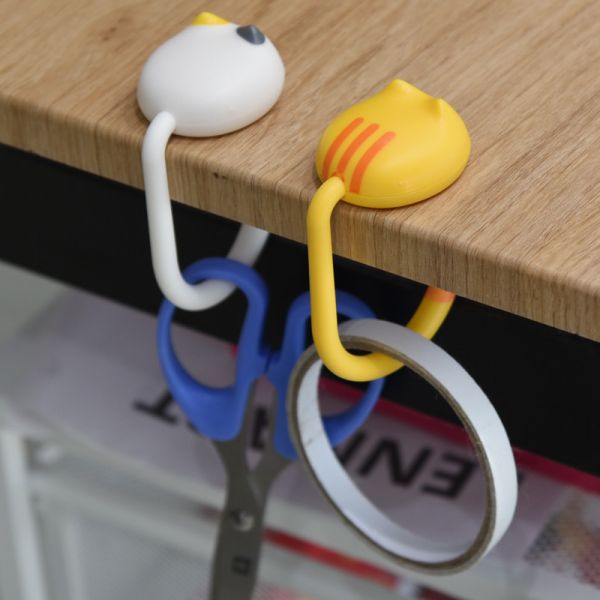 【喵喵幫你提】貓咪桌邊掛勾 