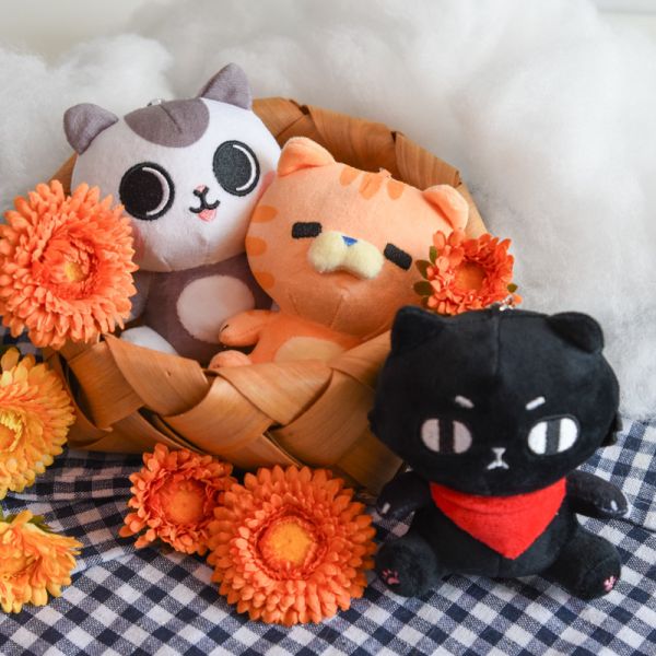 單隻82折【帕克與他的小夥伴】貓樂園娃娃 ParkCat原創IP絨毛玩偶 吊飾娃娃 玩偶娃娃,吊飾娃娃,鑰匙圈,可愛,絨毛娃娃