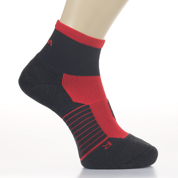 雙鷹之盾-黑紅M 高爾夫,高爾夫球襪,球襪,健走,男襪,抗菌,機能,防臭,除臭,消臭,除臭襪,