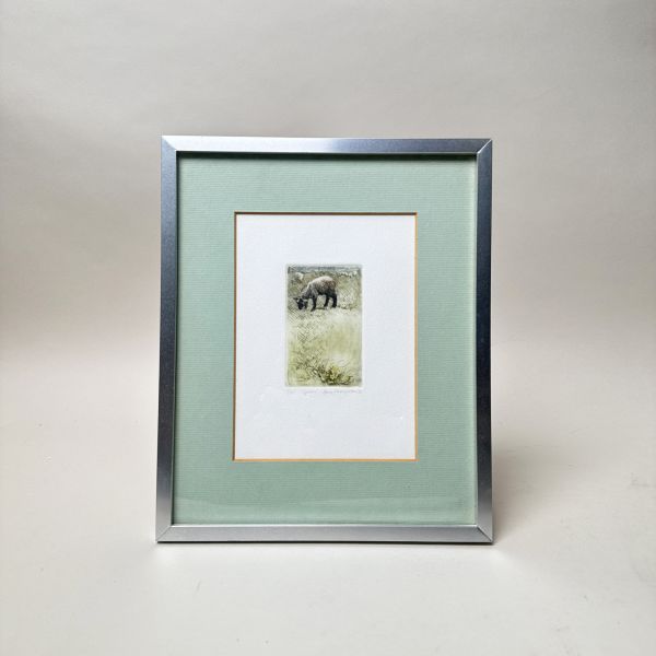 金屬框小羊掛畫 