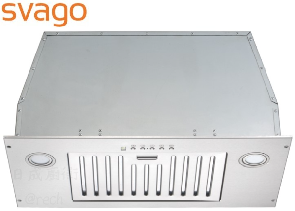 VR7010S-油煙機-Svago-60cm-隱藏式-全隱藏平整設計融入櫥櫃-清潔鎖定功能-5分鐘延遲關機-不鏽鋼油網防油滴設計-正面外觀