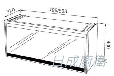 JT-3888QUV烘碗機-喜特麗-懸掛式-全平面鏡面玻璃面板-O3臭氧抑菌-快拆門板-隱藏式觸控按鍵-使用空間最大化-碗架加粗設計-尺寸