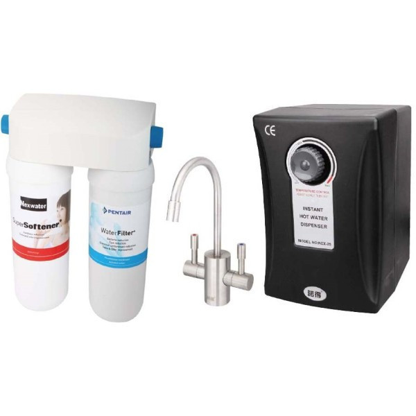 諾得 雙道淨水器+加熱器  (MF中空絲膜+前置樹脂) 201-500+NEX-25A1 