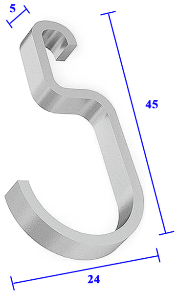 【日成】巧易鉤鋁系列 單S掛勾 S-09009 5入/1包 桃園廚具,日成,日成廚衛,日成廚衛生活館,廚具行,日成廚具,巧易鉤,單S,掛勾,桃園廚具行